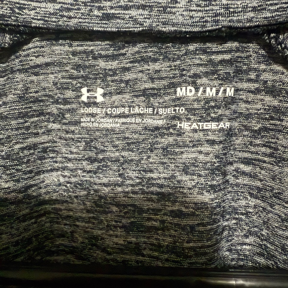 Under Armour HeatGear Women's Heather Gray/black Long Sleeve Half-Zip Top - Picture 4 of 8